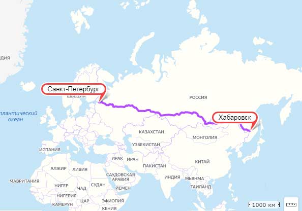 Где находится Хабаровск на карте России показать